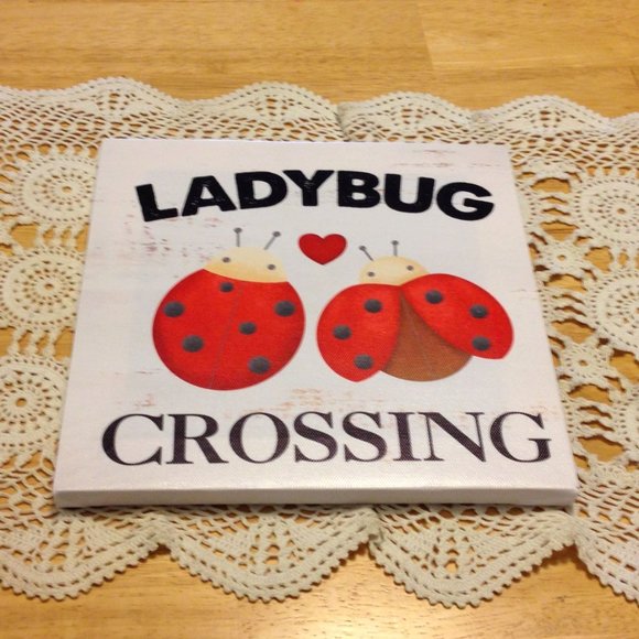 Ladybug Crossing wall art, cute and colorful - Picture 1 of 2